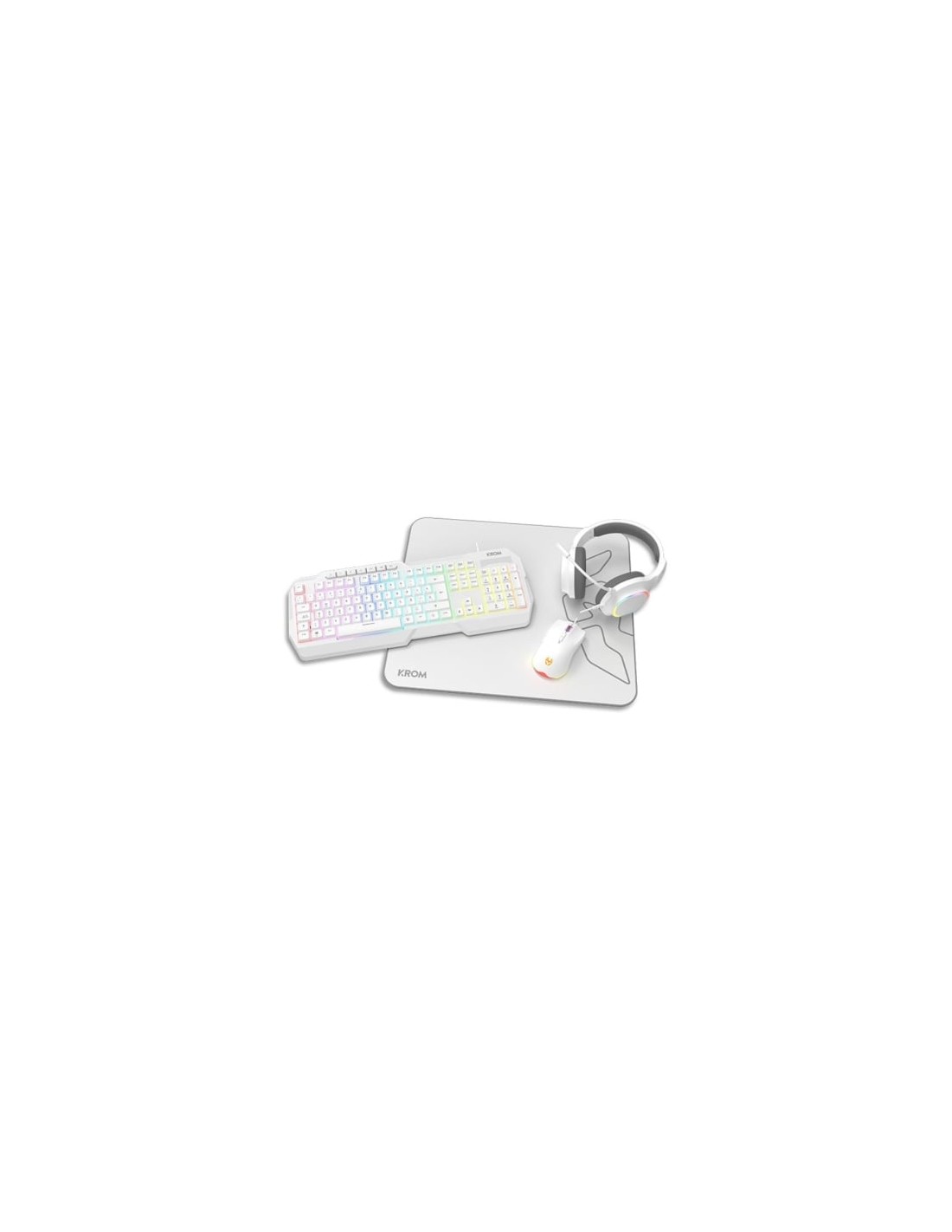 Pack Gaming Krom Kenta Teclado RGB + Ratón + Alfombrilla + Auriculares
