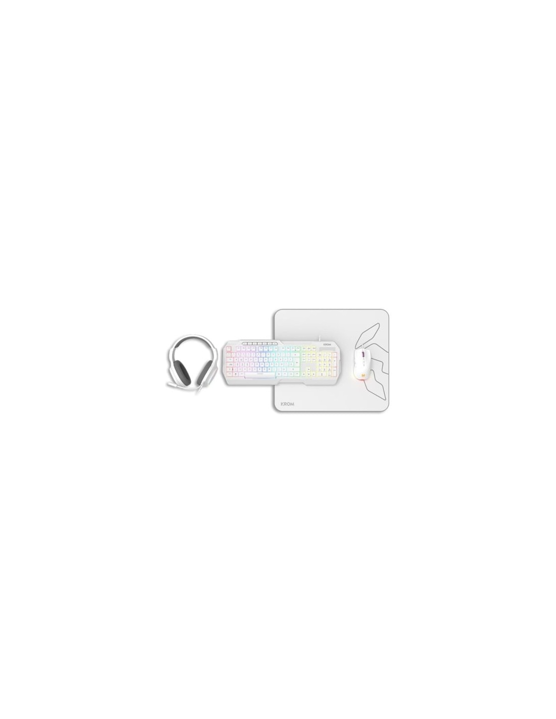 Pack Gaming Krom Kenta Teclado RGB + Ratón + Alfombrilla + Auriculares