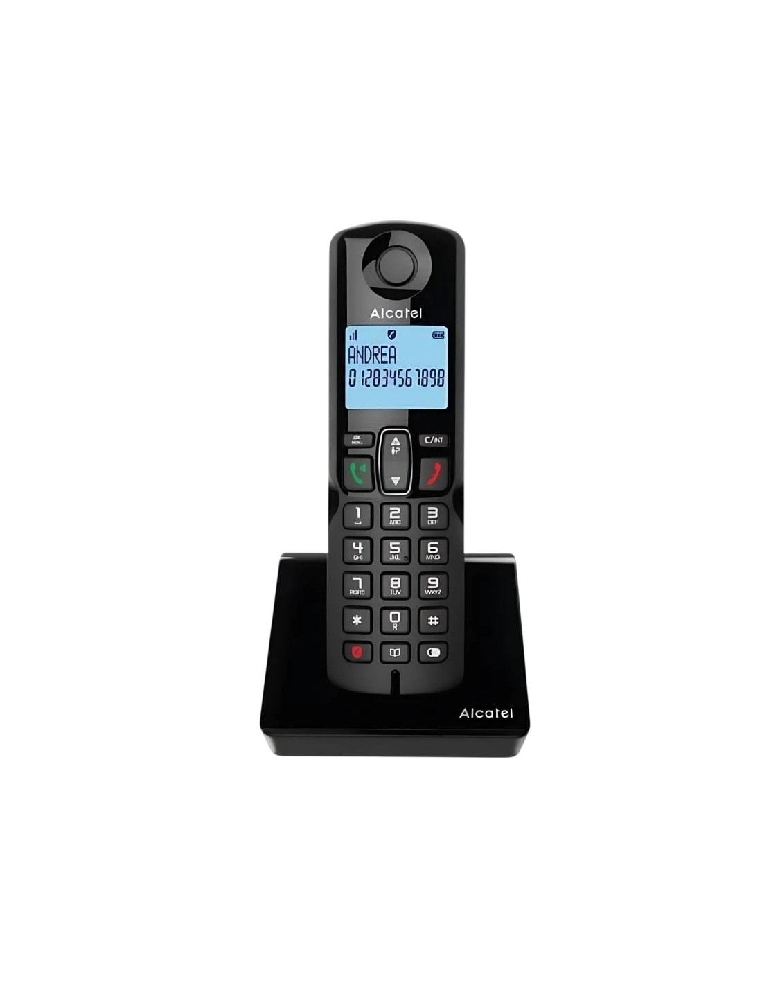 Teléfono inalámbrico Alcatel S280 EWE DECT con contestador Negro