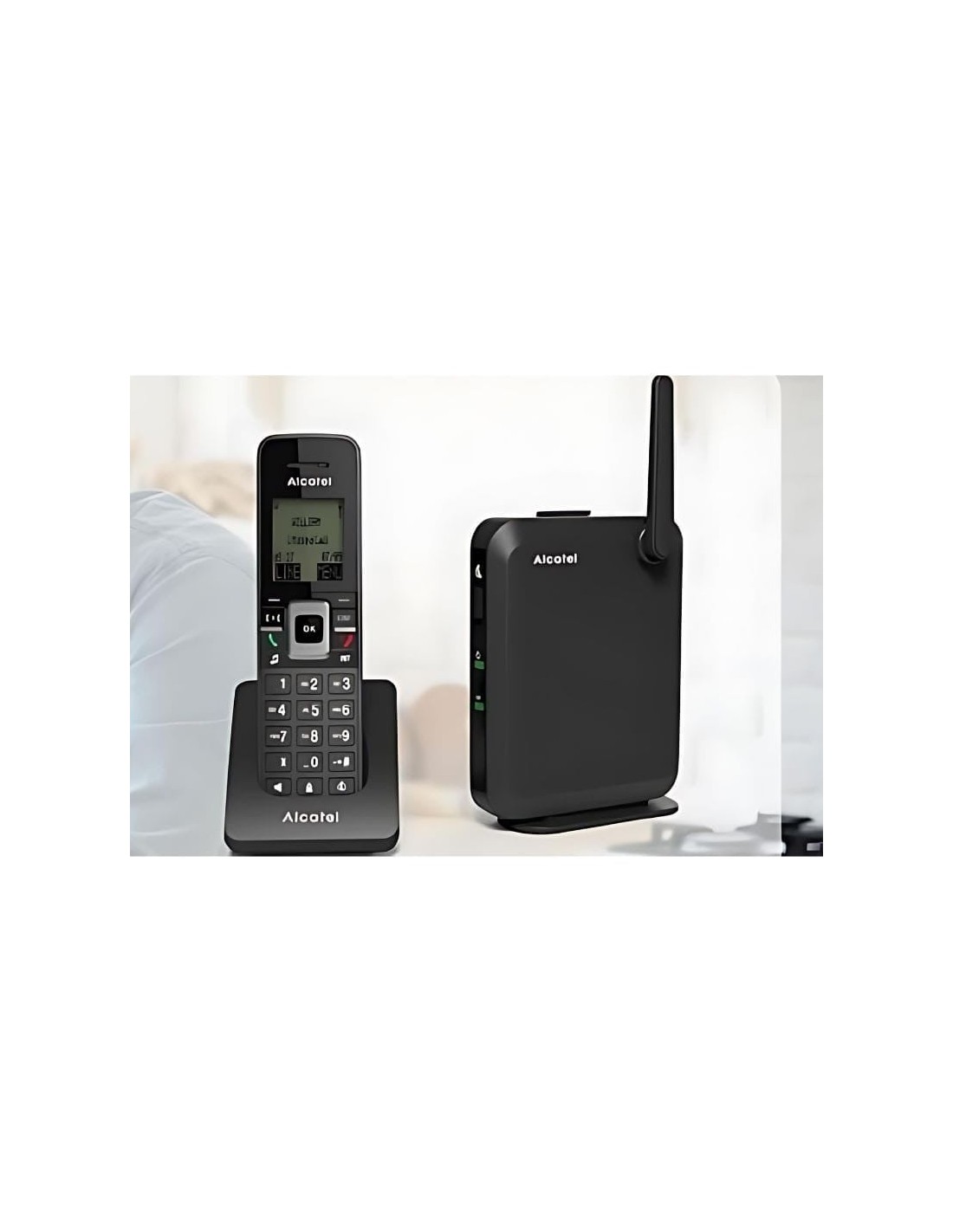 Teléfono inalámbrico Alcatel S280 EWE DECT con contestador Negro