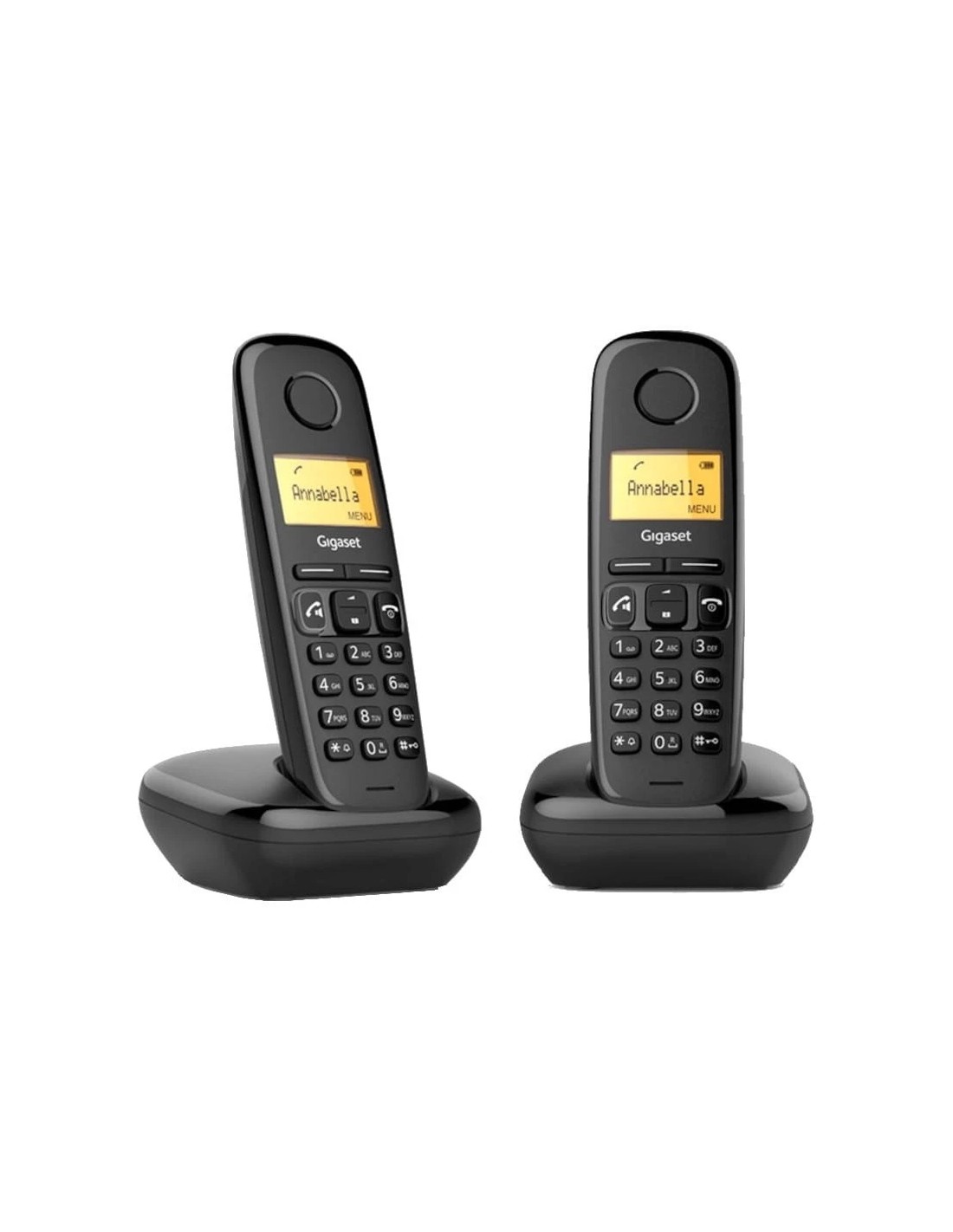 Teléfono inalámbrico Gigaset A270 Duo DECT Negro (2 terminales)