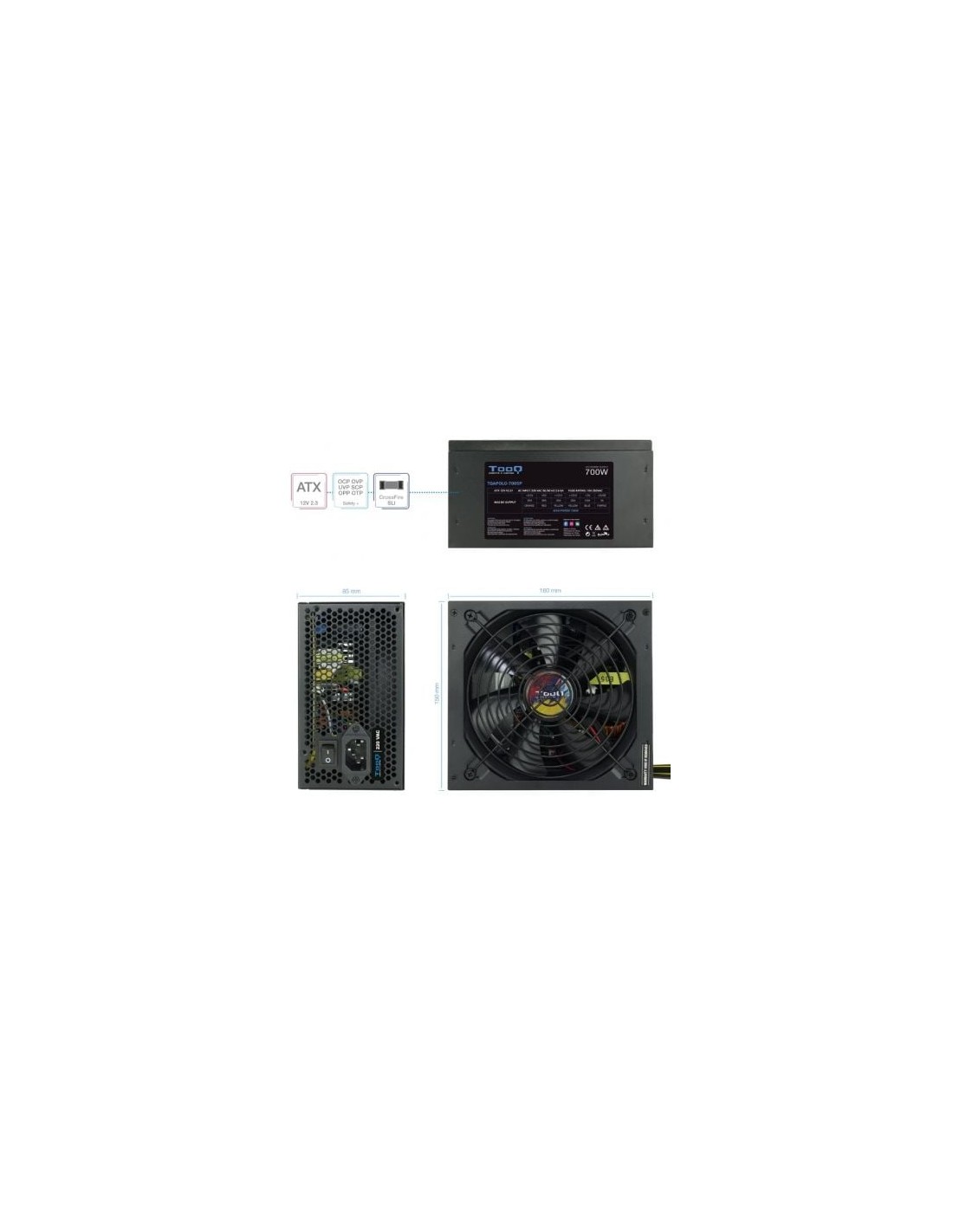 Fuente de Alimentación TooQ TQAPOLO-700SP 700W | Logroño