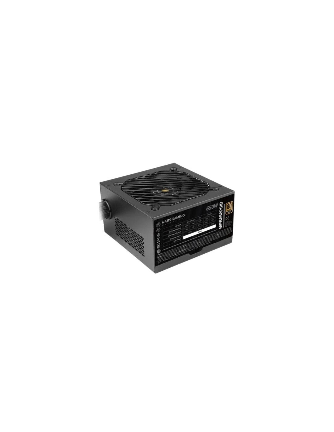 Fuente de Alimentación Mars Gaming MPB650PSID 650W 80 Plus Gold
