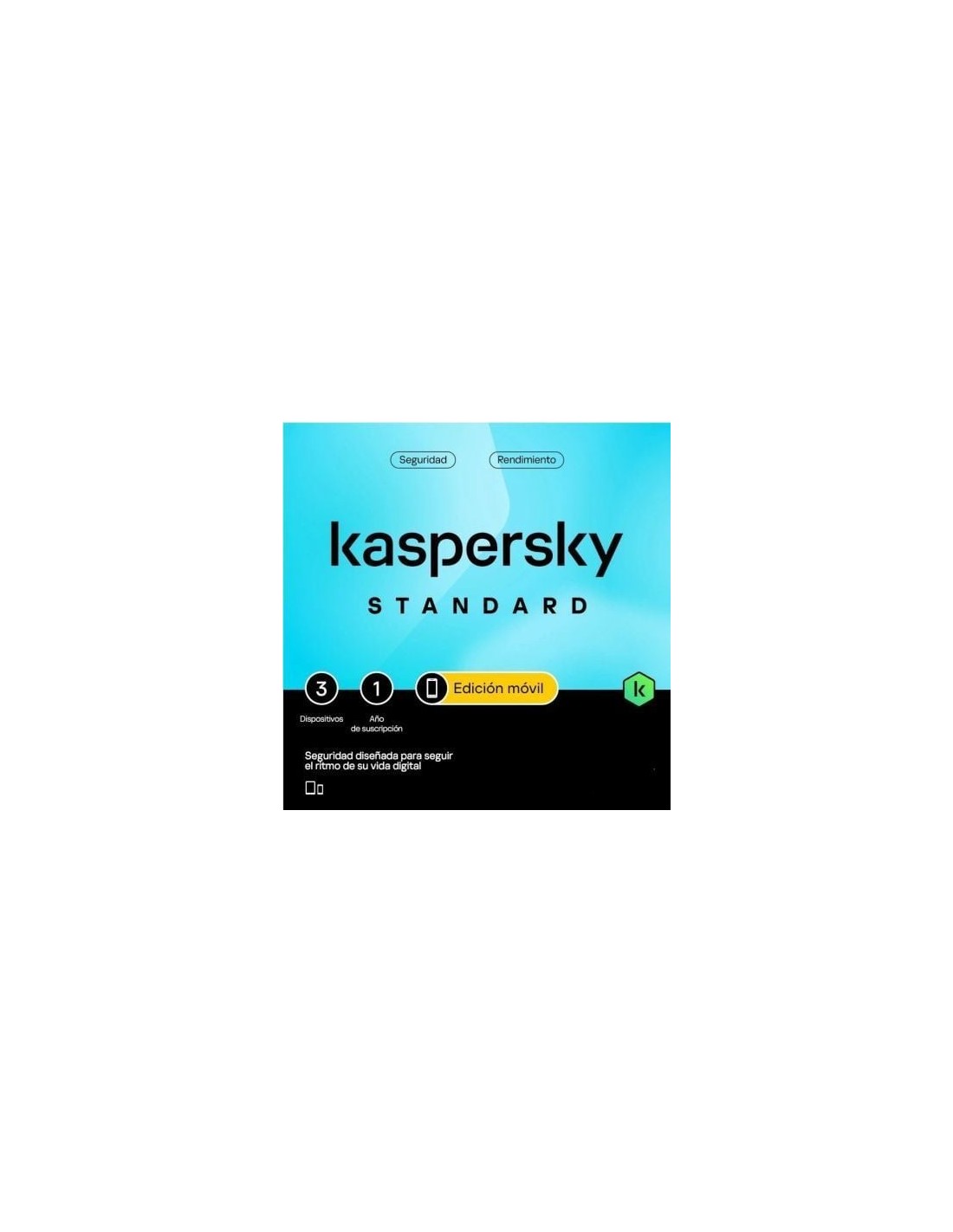 Kaspersky Standard Mobile para Android, 3 dispositivos, 1 año (licenci