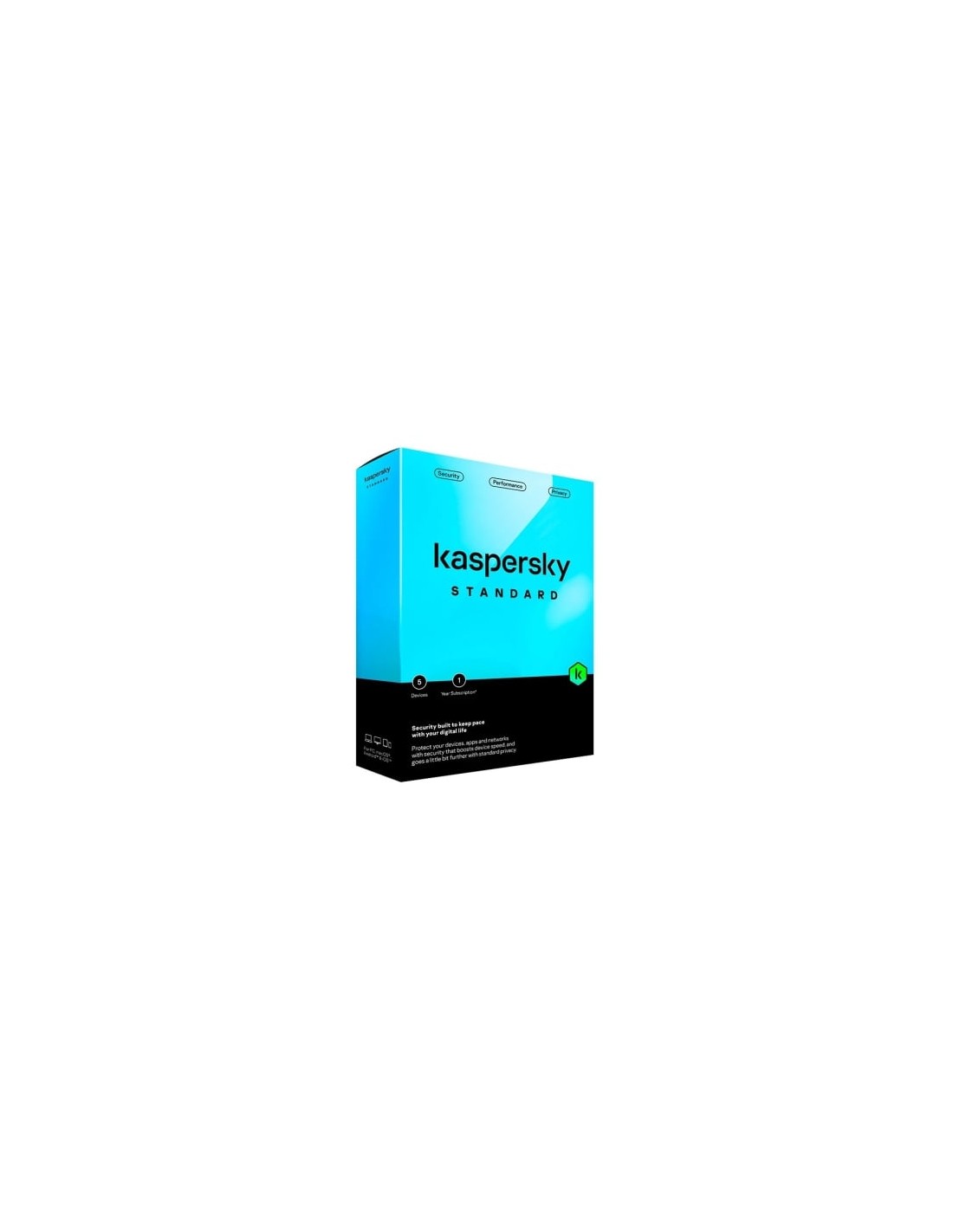 Antivirus Kaspersky Standard, 5 dispositivos, 1 año (licencia física)
