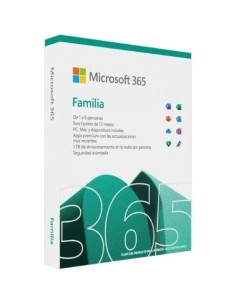 Microsoft 365 Familia, 6 usuarios, 1 año, 5 dispositivos (licencia fís