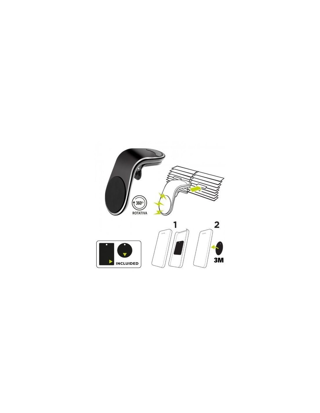 Soporte de Smartphone para Coche Muvit MCCHL0007 | El Ocio Virtual