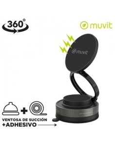 Soporte de Smartphone para Coche Muvit For Change MCCHL0035, Negro 2