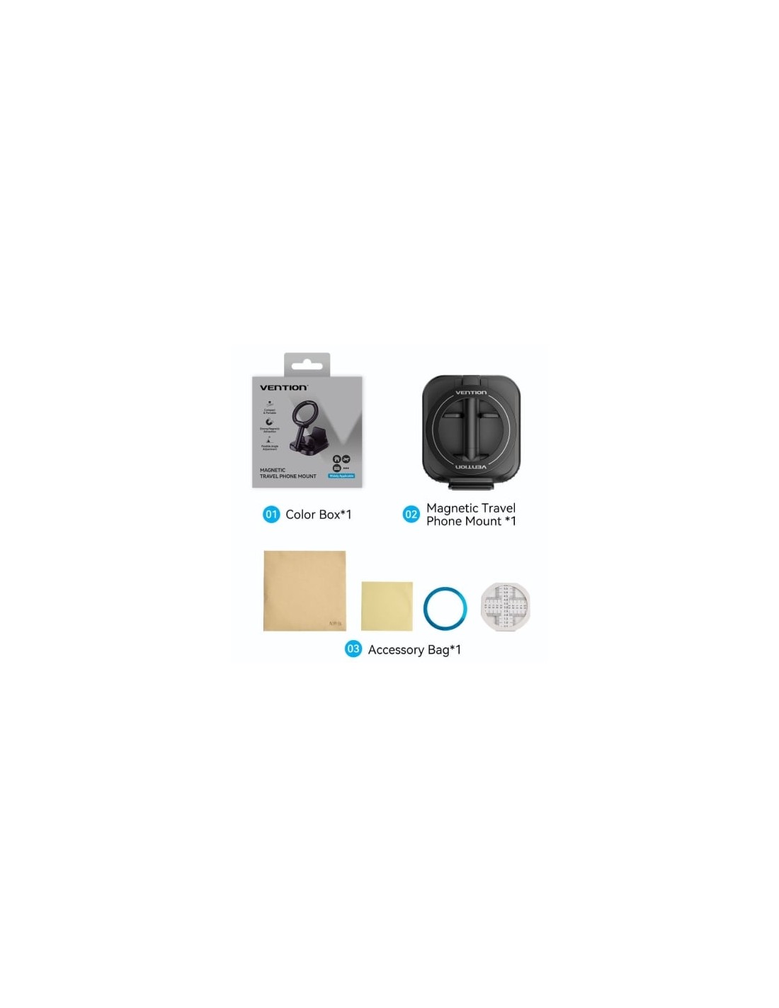Soporte para Smartphone Vention KSNB0, Negro | El Ocio Virtual