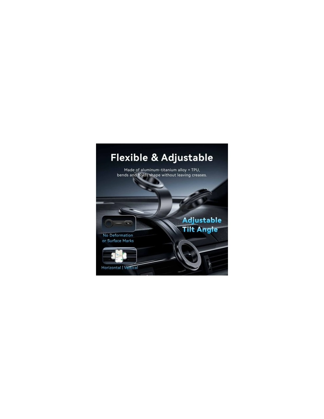 Soporte de Smartphone para Coche Vention KSIB0, Negro