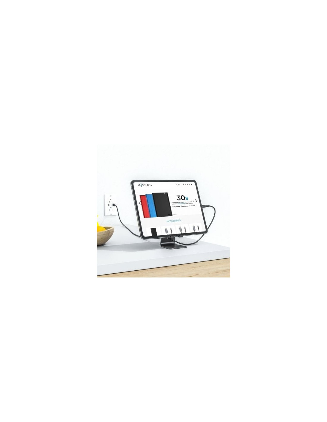 Soporte para Smartphone/Tablet Aisens MS1PM-084, Negro