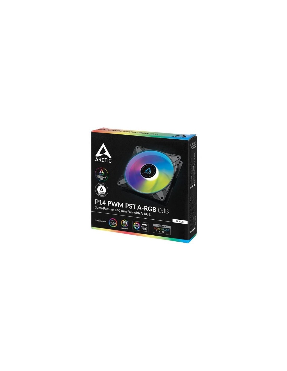 Ventilador Arctic P14 PWM PST A-RGB 14cm Negro | Logroño