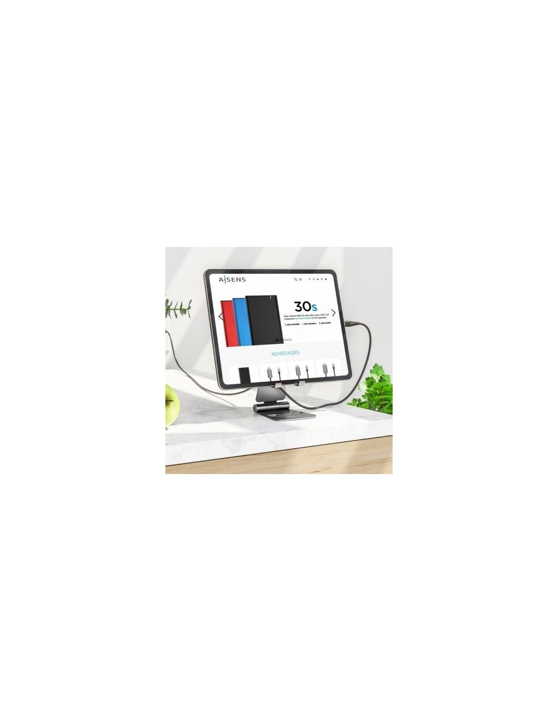 Soporte para Smartphone/Tablet Aisens MS2PXL-094, Gris