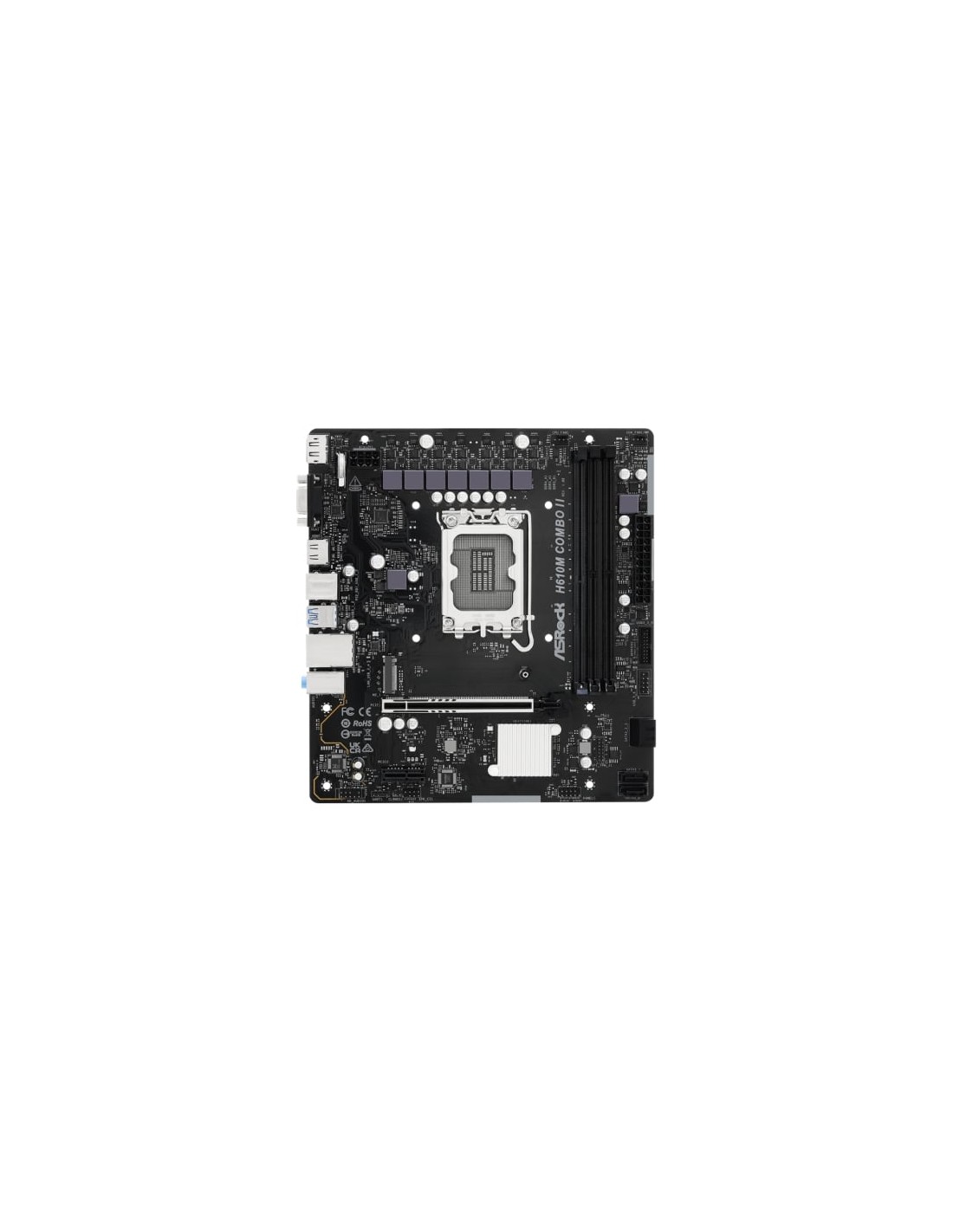 Placa Base Asrock H610M COMBO II Socket 1700 DDR4 DDR5 PCIe 5.0 Micro 