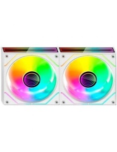 Pack 2 Ventiladores Mars Gaming MF-3DPROX2 12cm ARGB Blancos | Logroño 2