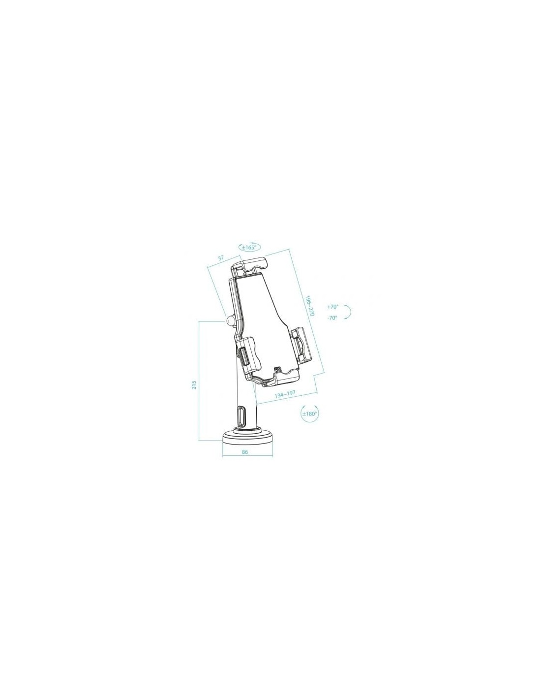 Soporte de Mesa/Pared para Smartphone/Tablet TooQ TQTDS0812, antirrobo