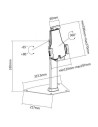 Soporte para Tablet Aisens MS1P03-113, antirrobo, Negro