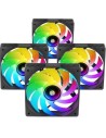Pack 4 Ventiladores Mars Gaming MF-SI4KIT 12cm + HUB + Mando a Distanc