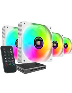 Pack 4 Ventiladores Mars Gaming MF-SI4KIT 12cm + HUB + Mando a Distanc