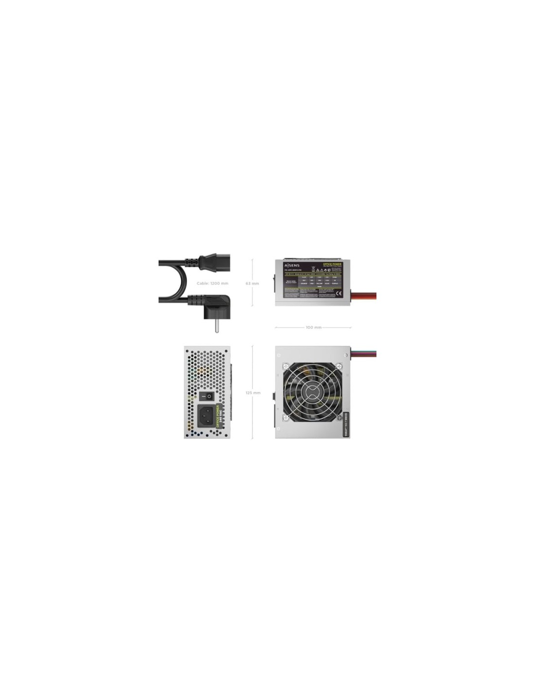 Fuente de Alimentación SFX Aisens ASPC-500SFX-PSE 500W | Logroño