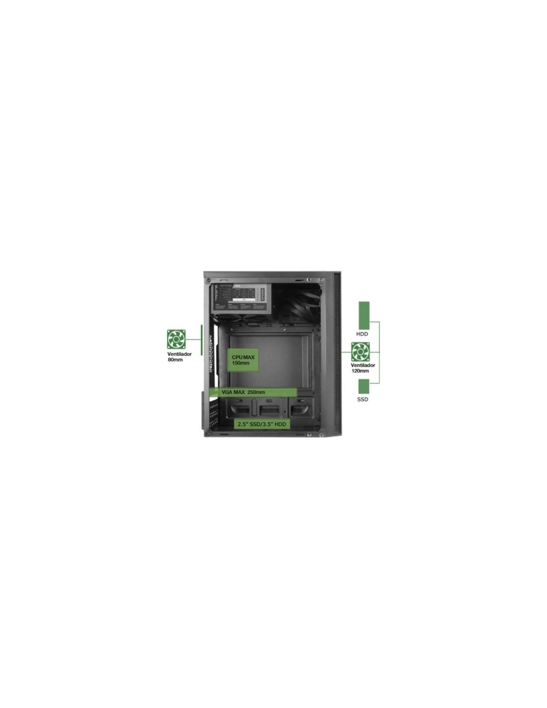 Caja Minitorre Anima AC5500 con Fuente 500W | Logroño