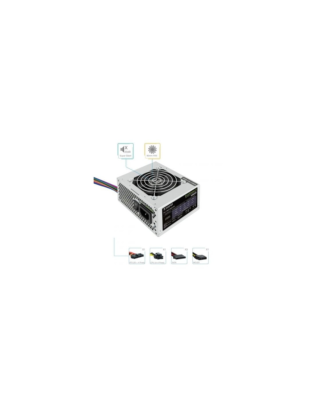 Fuente de Alimentación SFX TooQ TQEP-500S-SFX 500W | Logroño