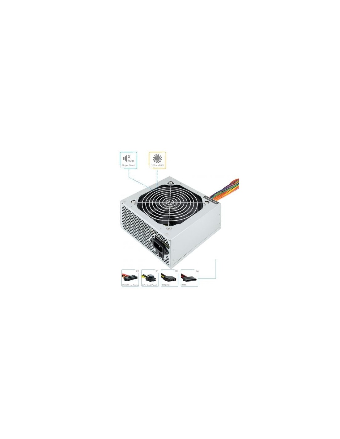 Fuente de Alimentación TooQ TQEP-500SSE 500W | Logroño