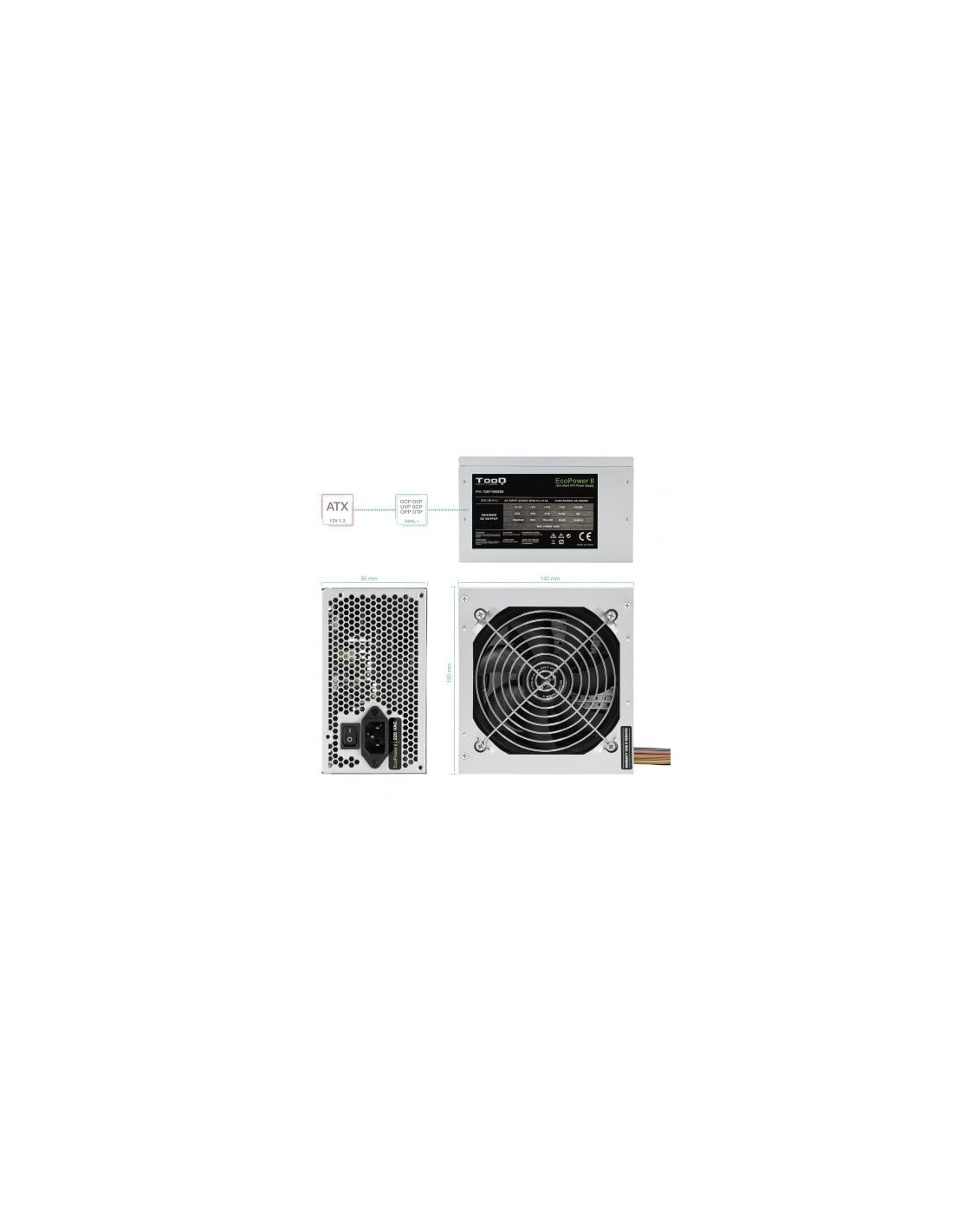 Fuente de Alimentación TooQ TQEP-500SSE 500W | Logroño