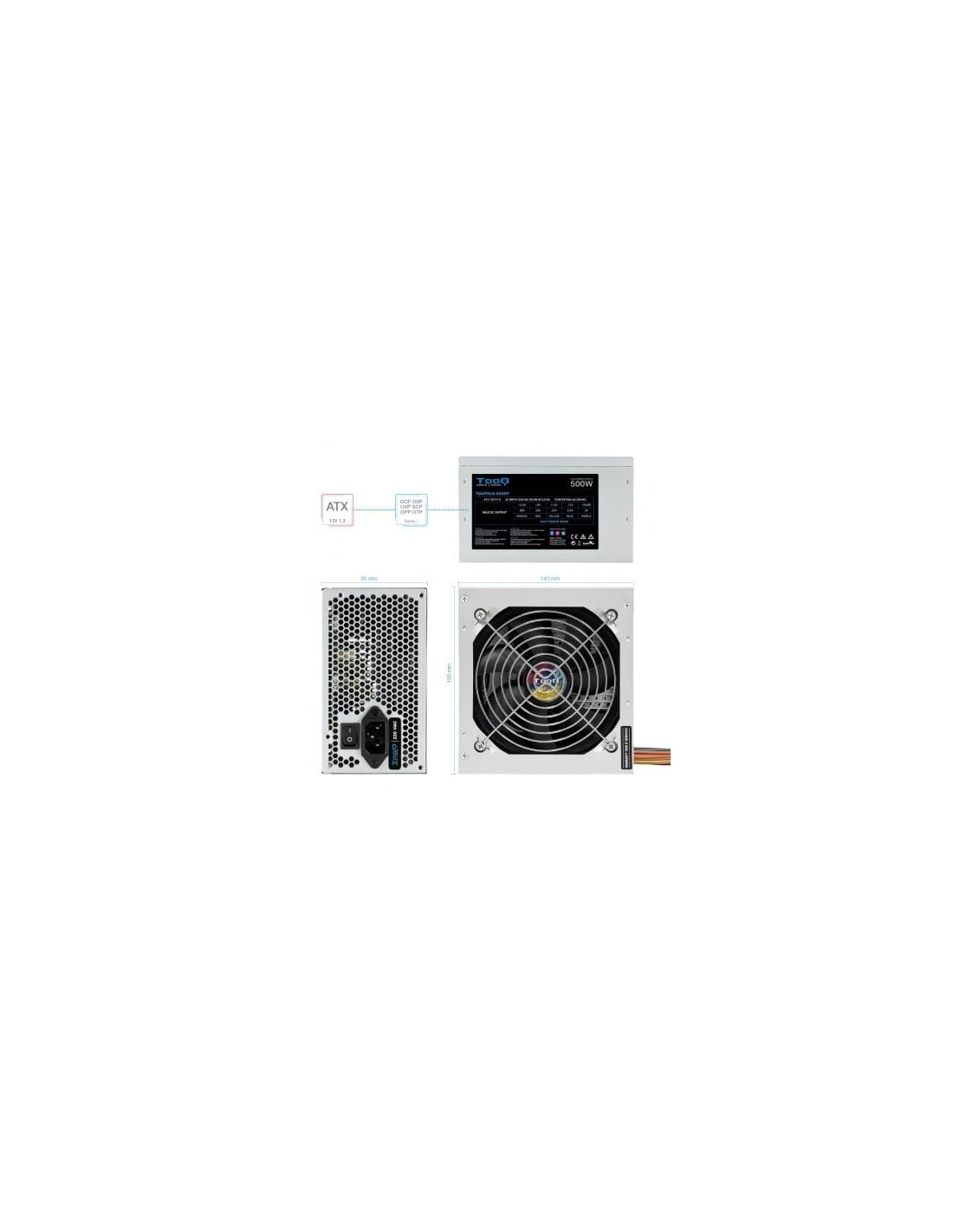 Fuente de Alimentación TooQ TQAPOLO-500SP 500W | Logroño