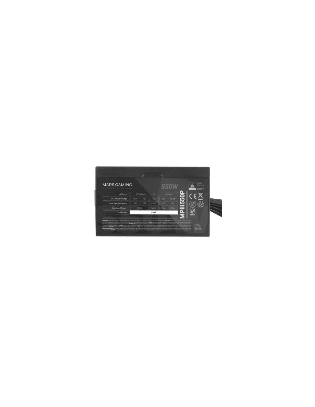 Fuente de Alimentación Mars Gaming MPIII550P 550W | Logroño