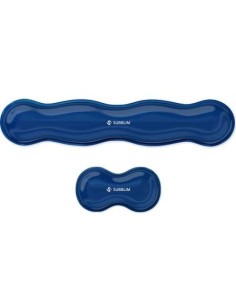 Pack de 2 Reposamuñecas Subblim Ergo Crystal Flex, Azul Oscuro