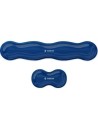 Pack de 2 Reposamuñecas Subblim Ergo Crystal Flex, Azul Oscuro