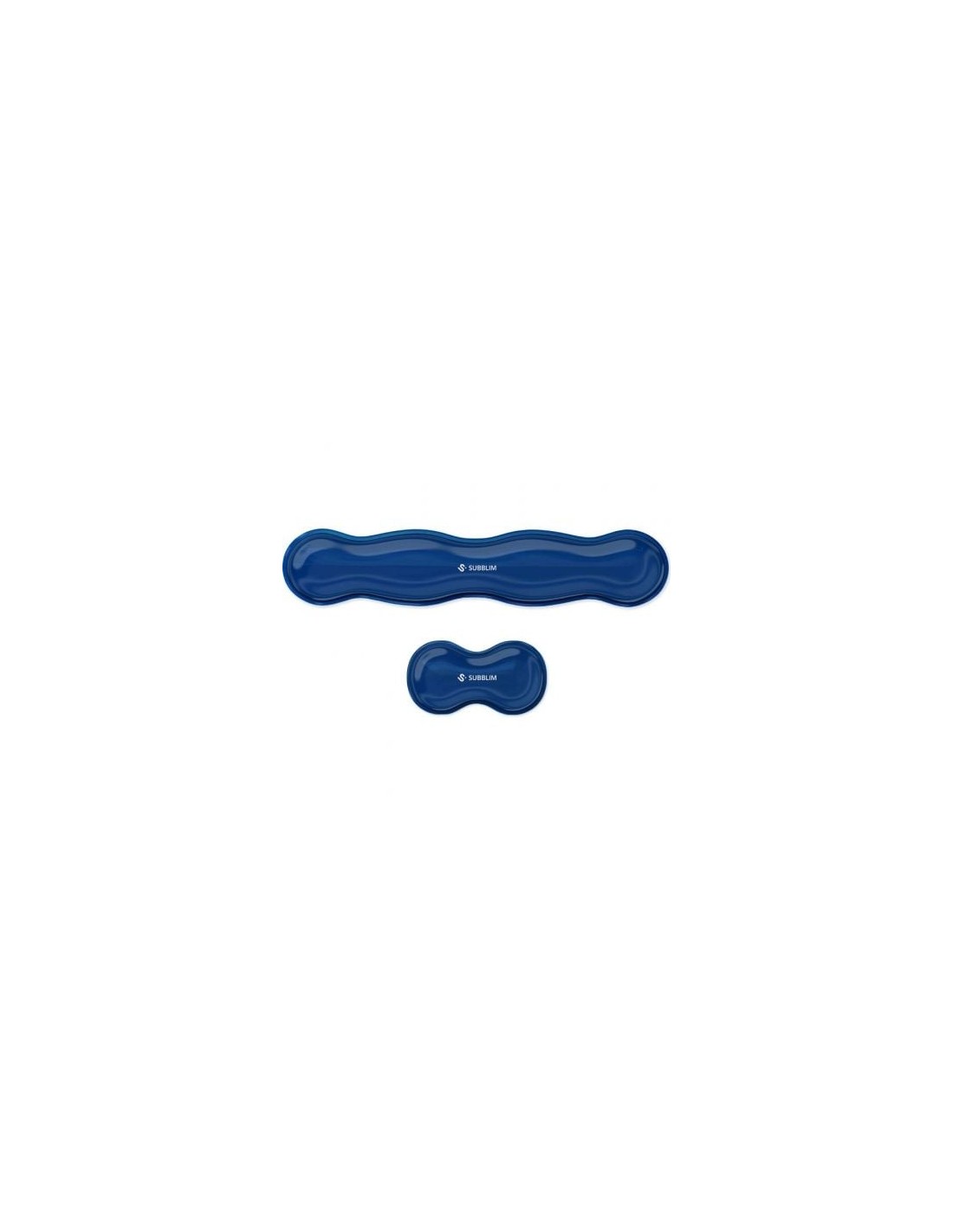 Pack de 2 Reposamuñecas Subblim Ergo Crystal Flex, Azul Oscuro