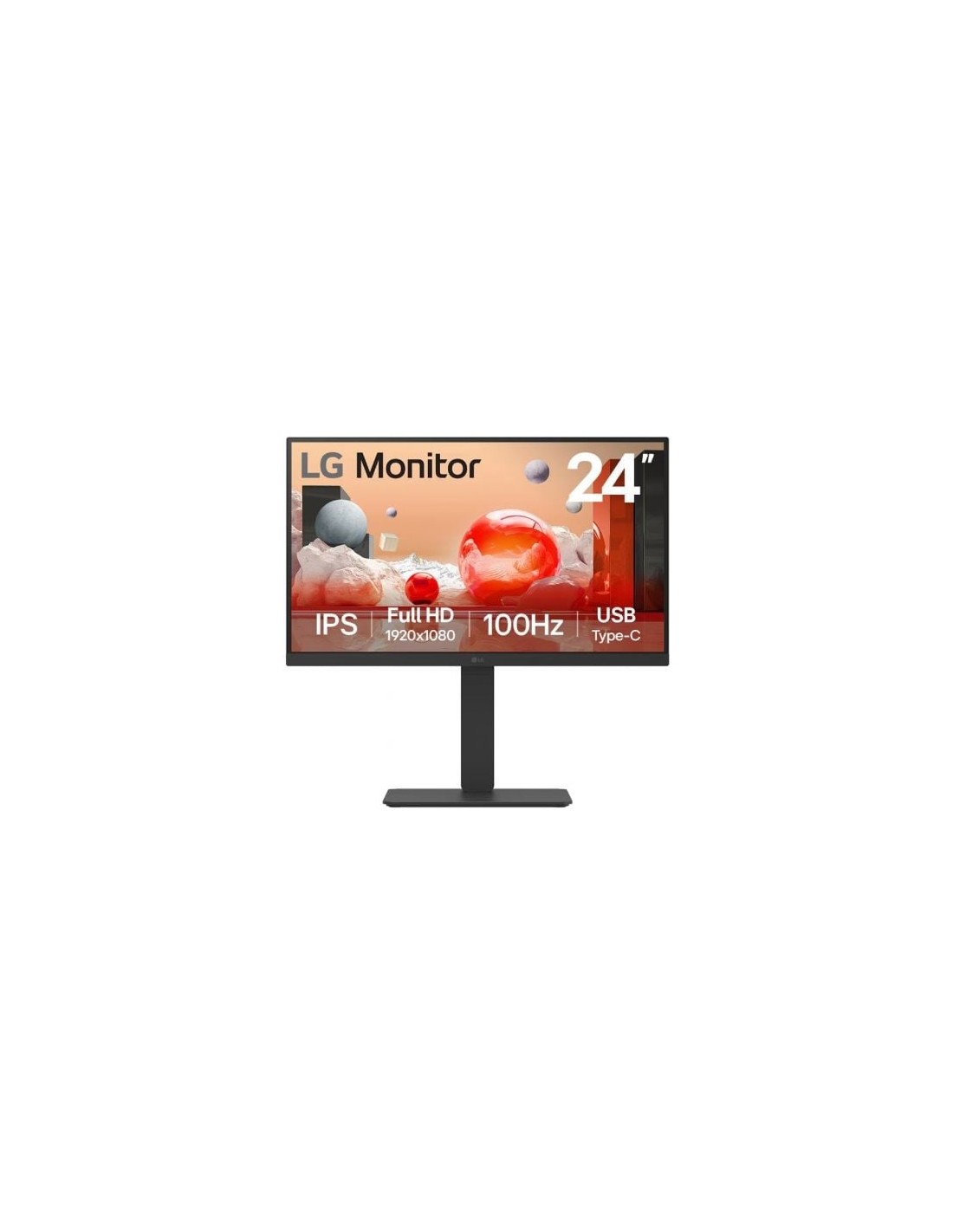 Monitor Profesional LG 24BA650-B 23.8", Full HD, Multimedia, Negro