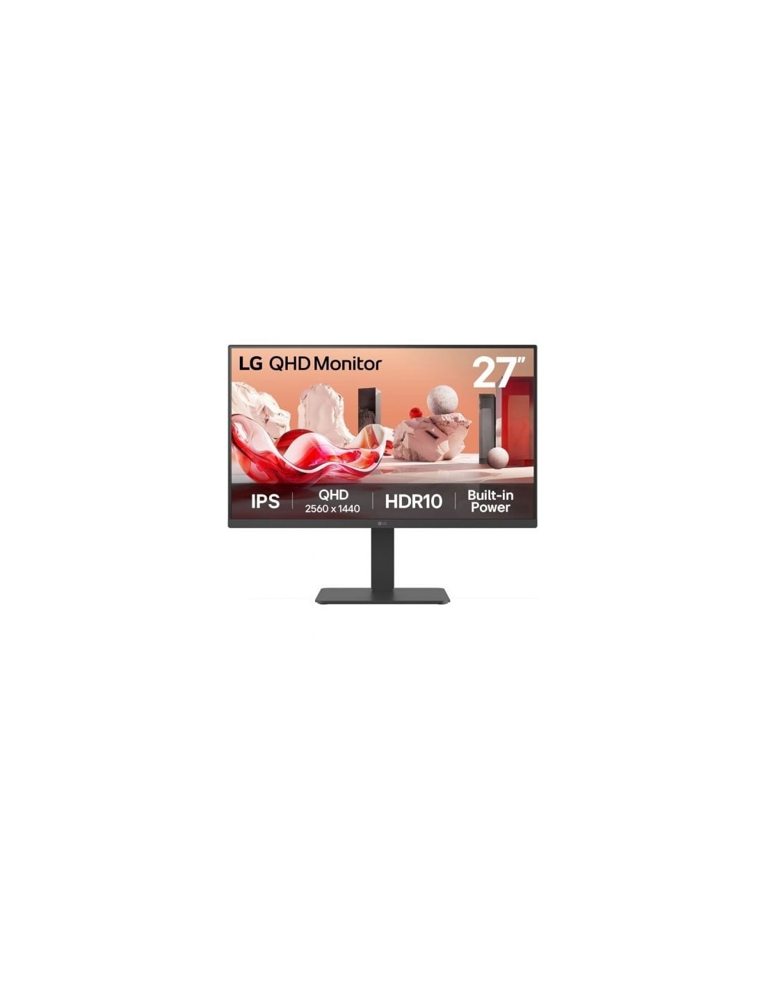 Monitor Profesional LG 27BA45QB-B 27", QHD, Multimedia, Regulable en a