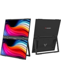 Monitor Portátil Táctil Verbatim Duo Essentials 15.6" + 15.6", Full HD