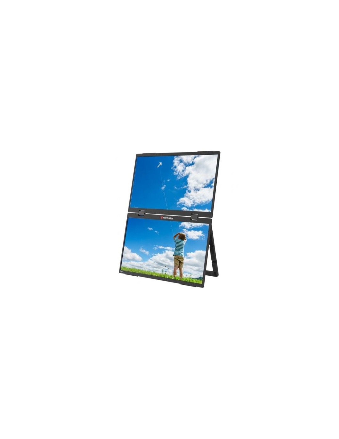 Monitor Portátil Táctil Verbatim Duo Essentials 15.6" + 15.6", Full HD