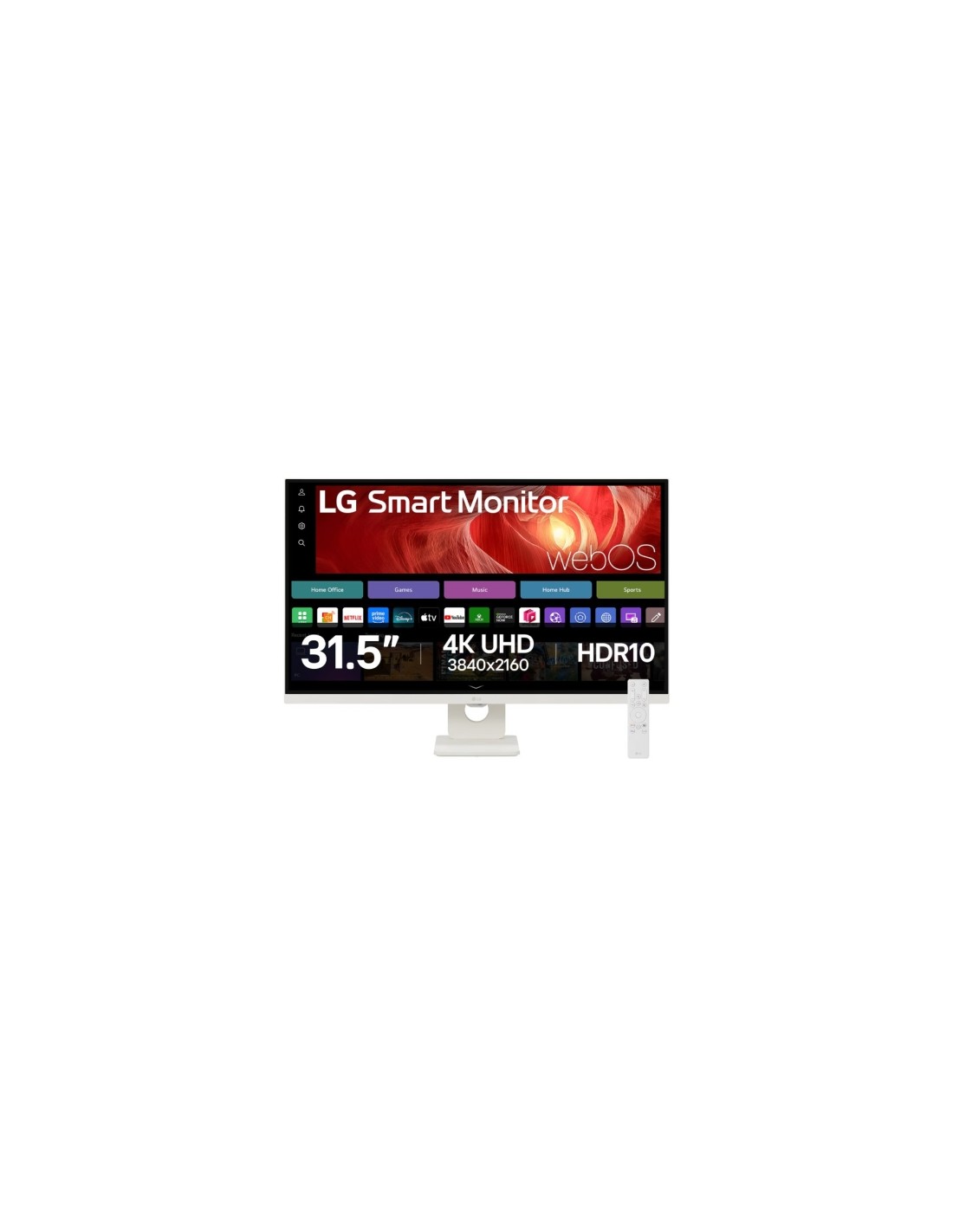 Smart Monitor LG 32U721SA-W 31.5", 4K, Multimedia, Smart TV, Blanco