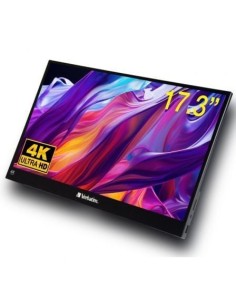Monitor Portátil Táctil Verbatim PMT-17-4K 17.3", 4K, Multimedia, Negr