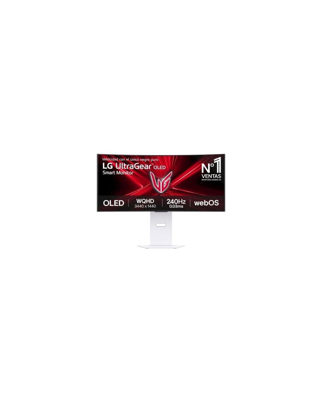 Smart Monitor Gaming Ultrapanorámico Curvo LG UltraGear 34GX90SA-W 34"