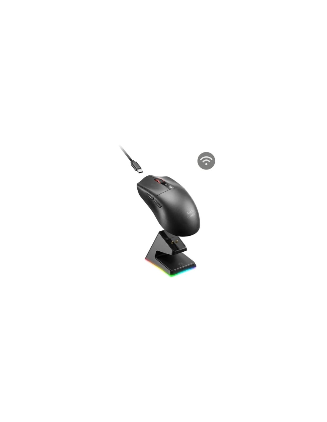 Ratón Gaming Mars Gaming MMW-Elite, Batería Recargable, Hasta 20000 DP