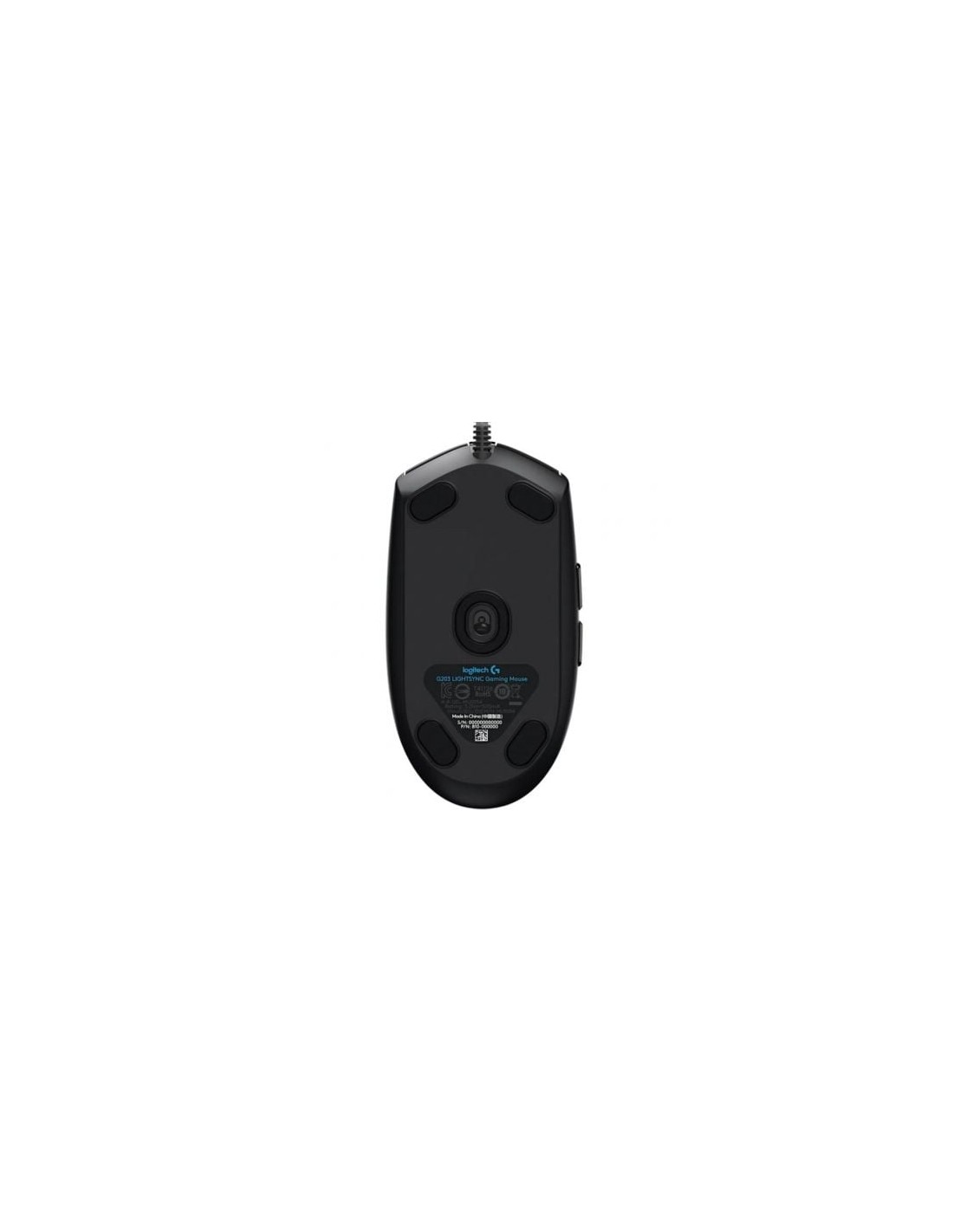 Ratón Gaming Logitech G203 Lightsync, Hasta 8000 DPI, Negro