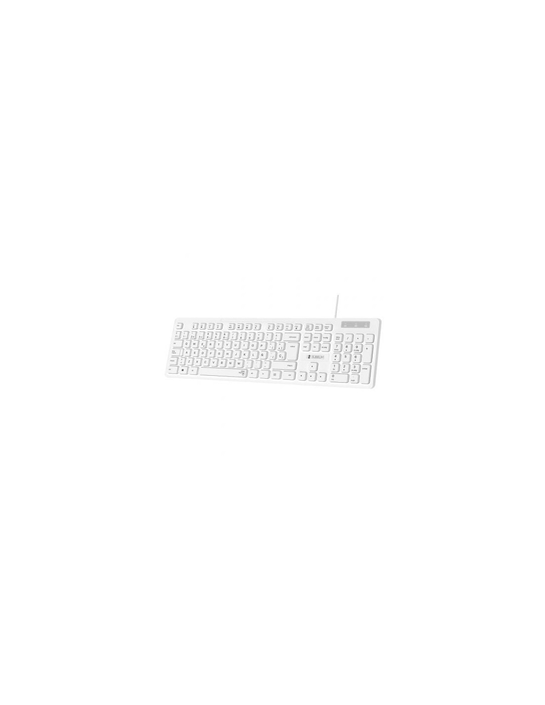 Teclado Subblim Business Slim Silencioso, Blanco | El Ocio Virtual
