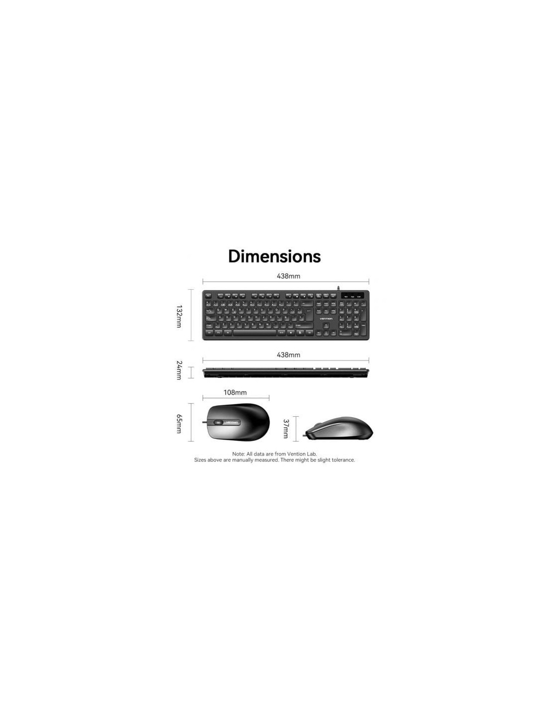 Teclado y Ratón Vention Combo KTCB0-ES | El Ocio Virtual