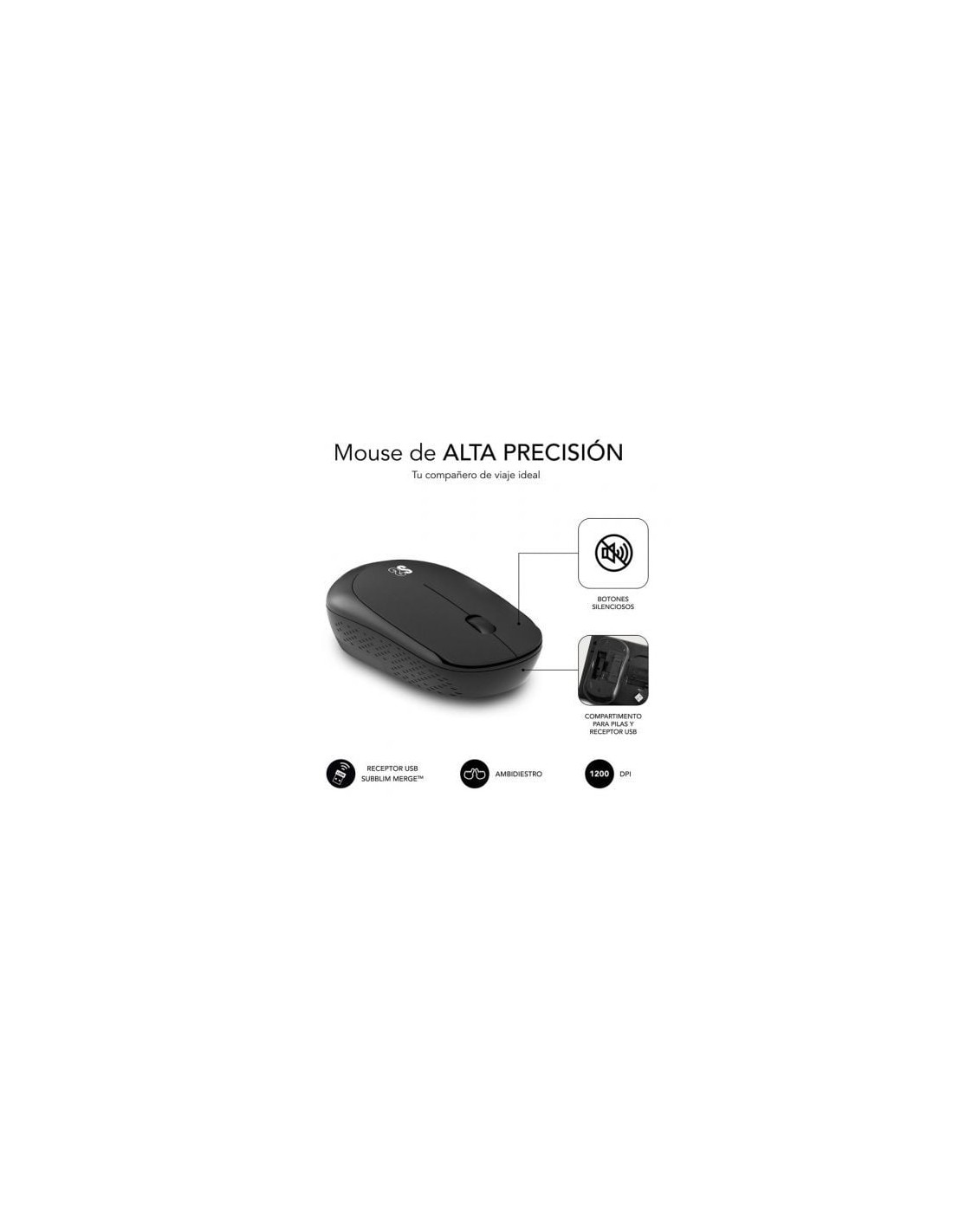 Teclado y Ratón Inalámbrico Subblim Combo Business Slim CSSW10