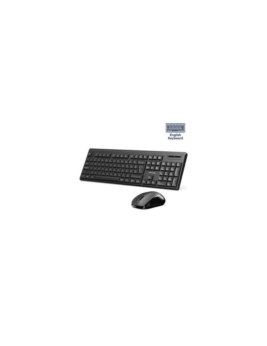 Teclado y Ratón Inalámbricos Vention Combo KTZB0-EN, Inglés