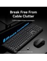Teclado y Ratón Inalámbricos Vention Combo KTZB0-EN, Inglés