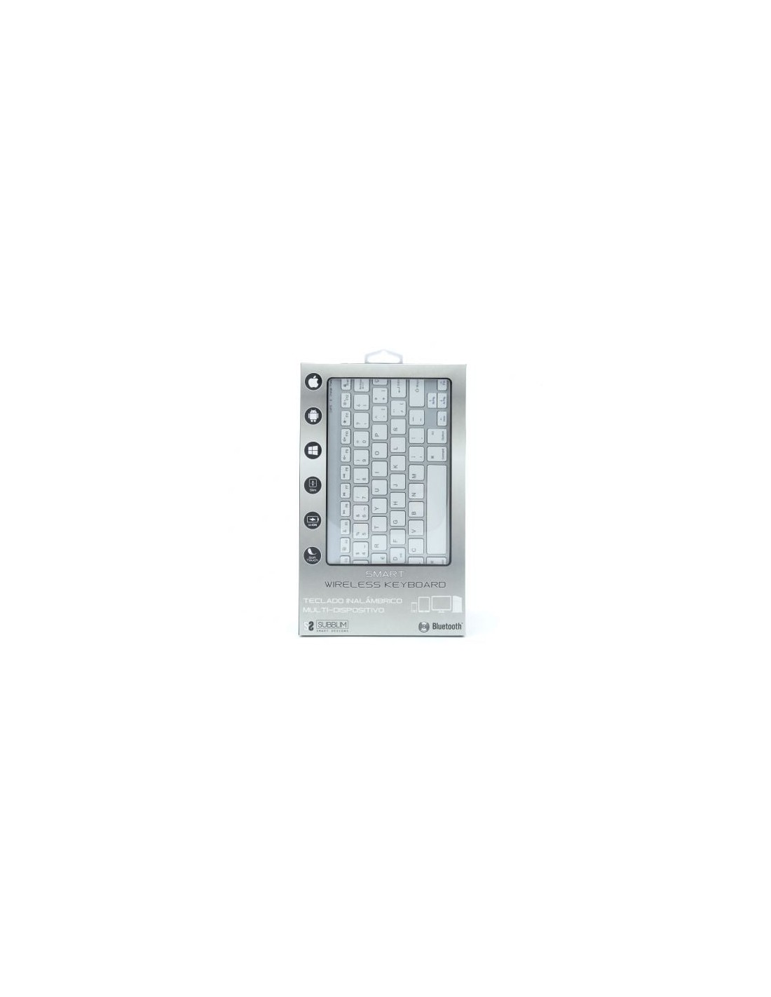 Teclado Compacto Inalámbrico Subblim Smart, Plata | El Ocio Virtual