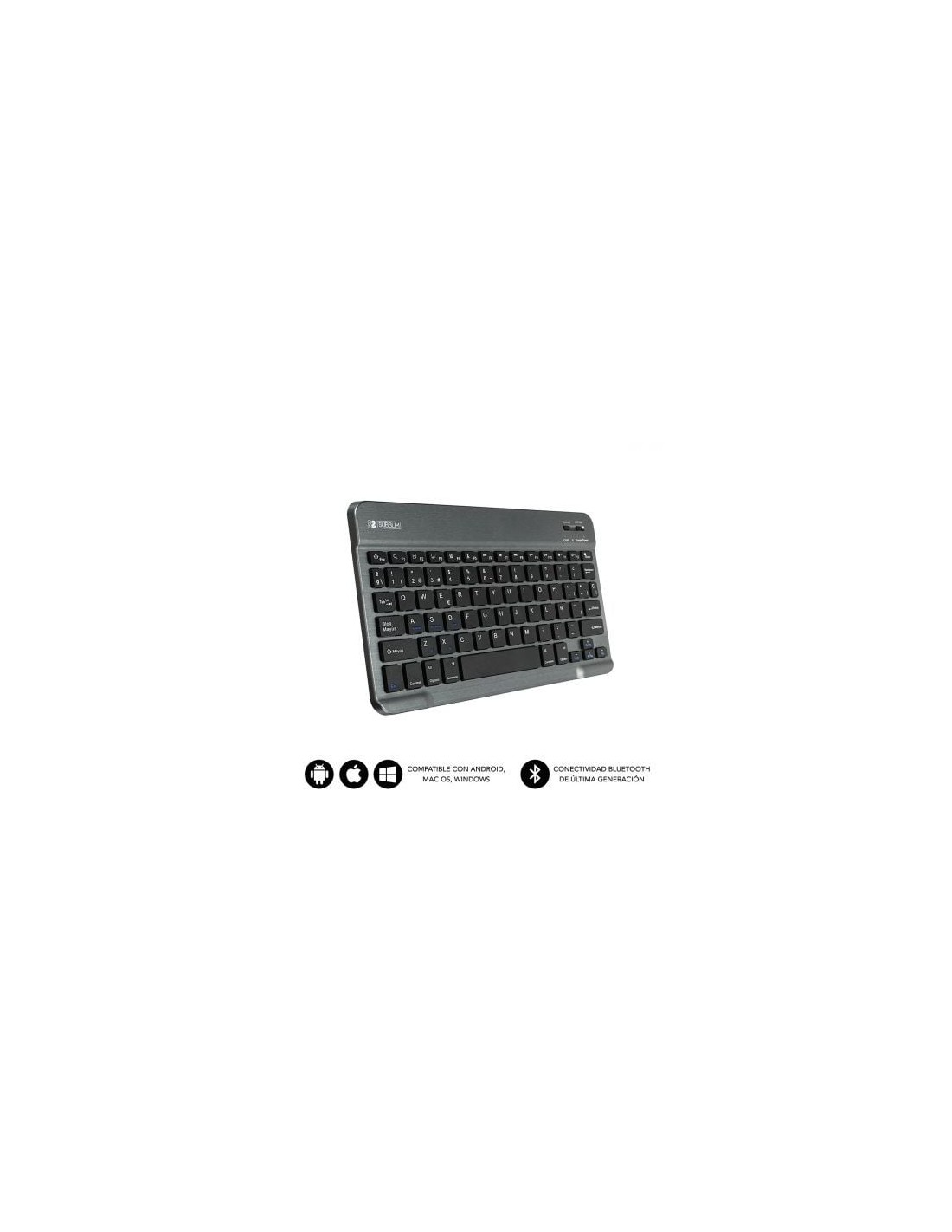 Teclado Compacto Inalámbrico Subblim Smart, Gris | El Ocio Virtual