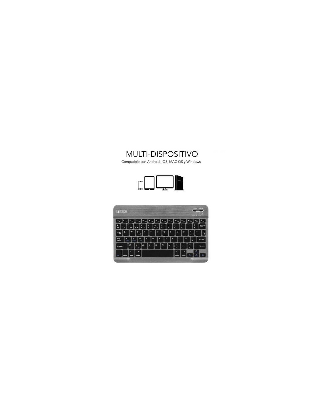 Teclado Compacto Inalámbrico Subblim Smart, Gris | El Ocio Virtual